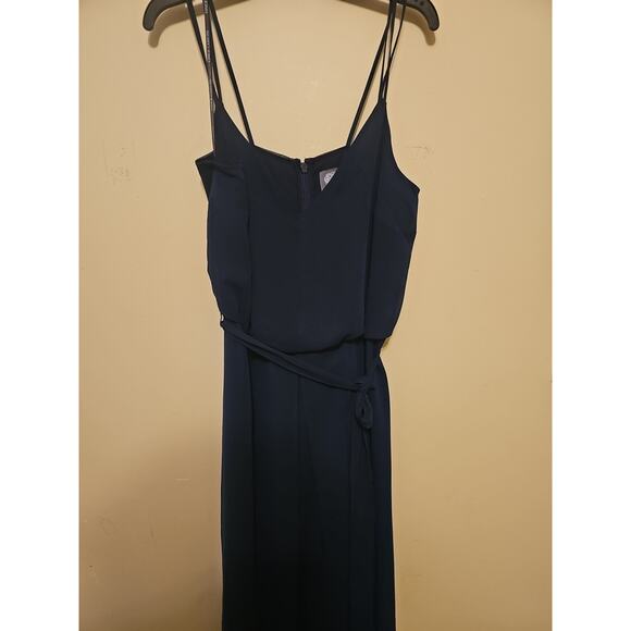 Vince Camuto‎ Sleeveless Chiffon Crop Jumpsuit in Navy Size 2 - Picture 4 of 10